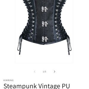 Black Steampunk Corset Belt